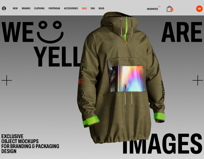 ProVisual Ski Jacket 3D mockup and 3D model create your perfect project online